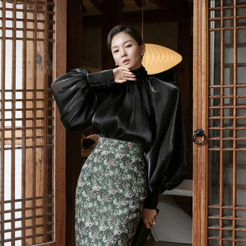All-Match Solid Color Blouse