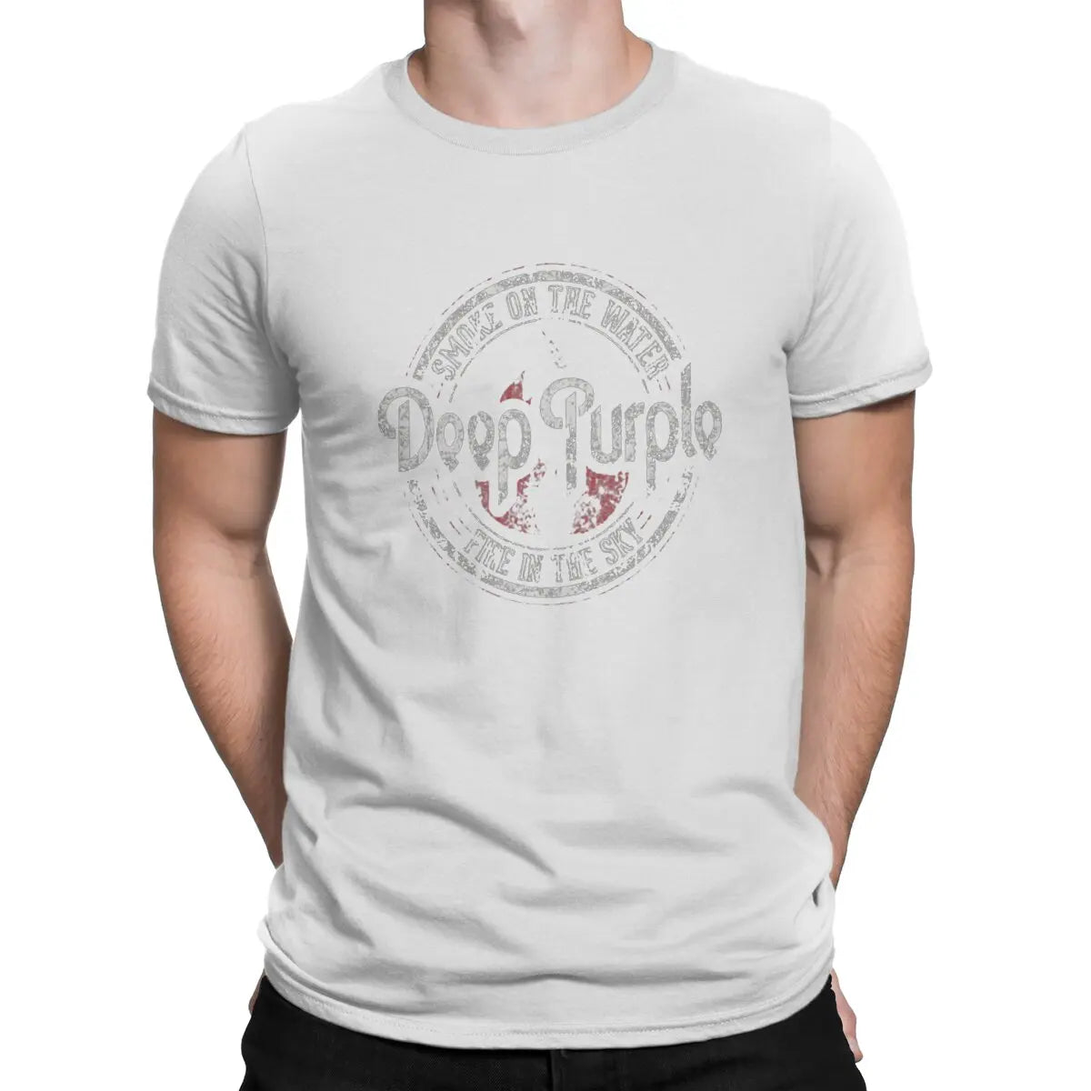 English Rock Band T-Shirts for Men Deep Purple Leisure Tees